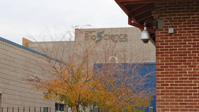 Outdoor photo of the Bioscience High School in Phoenix