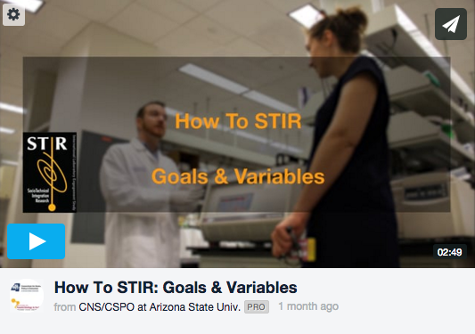 STIR Goals & Variables Training Video Screen Shot